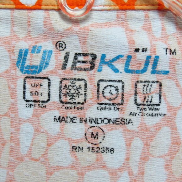 Ibkul 1/4 Zip Pullover Top Womens Size M Orange Alligator Golf Tennis Pickleball - Picture 6 of 9